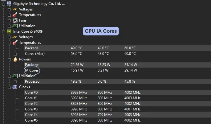 CPU's IA Cores