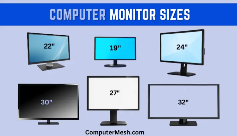 List of Computer Monitor Sizes Comparison with Chart.