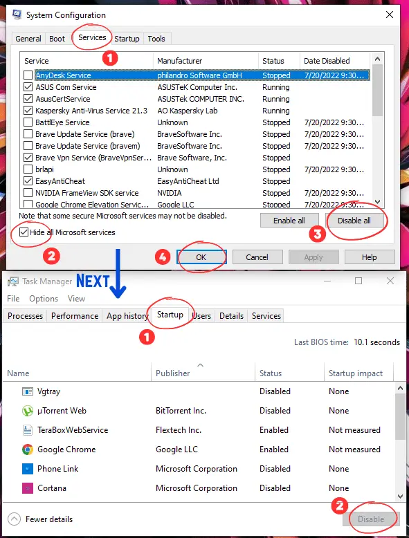 Find Apps that Causing Strange Lines using a Clean Boot