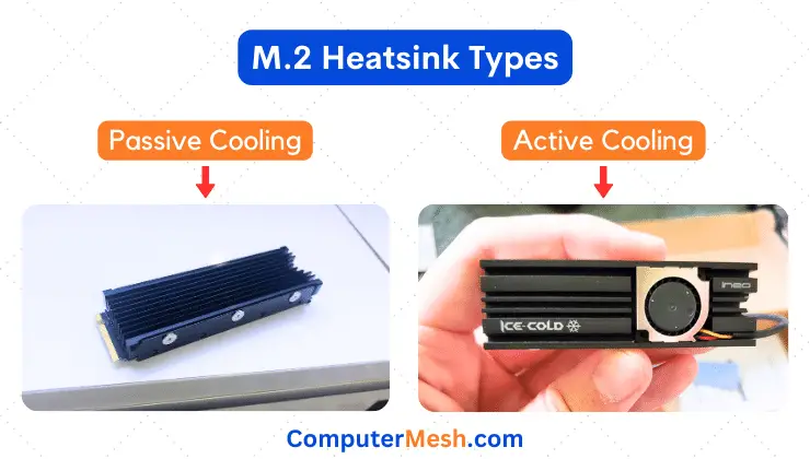 M.2 Heatsink cooling types