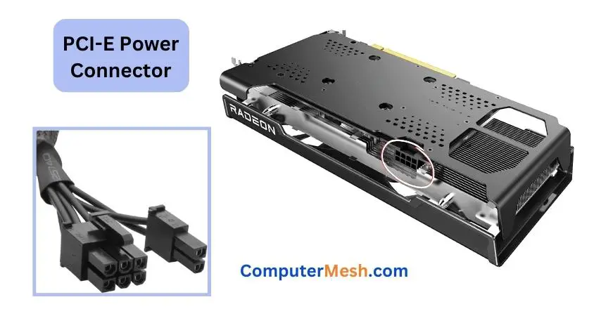 PCI-E Power Connector Plugs into Graphic Card