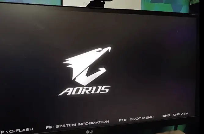 Aorus BOIS shows up on screen