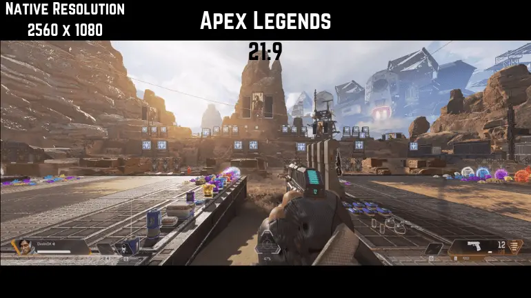 21:9 aspect ratio of Apex Legends at 2560x1080 resolution