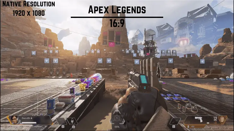 16:9 aspect ratio of Apex Legends at 1920x1080 resolution
