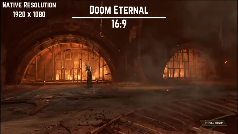 16:9 aspect ratio of Doom Eternal at 1920x1080 resolution