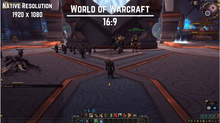 16:9 aspect ratio of World of Warcraft at 1920x1080 resolution
