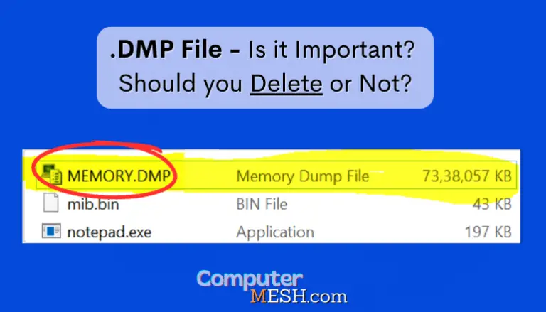 .DMP File – Is it Important? Should you Delete or Not?