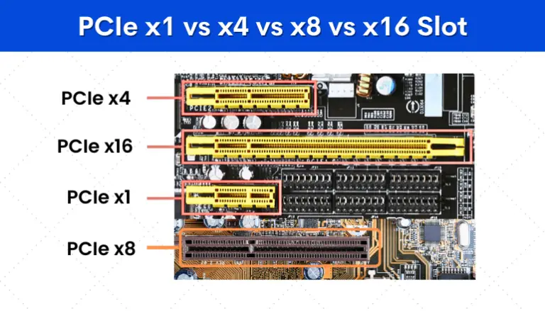 Types & Difference Between PCIe Slots (x1, x4, x8, x16)