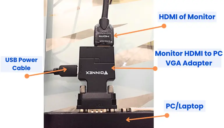 VGA monitor to a HDMI PC or Laptop