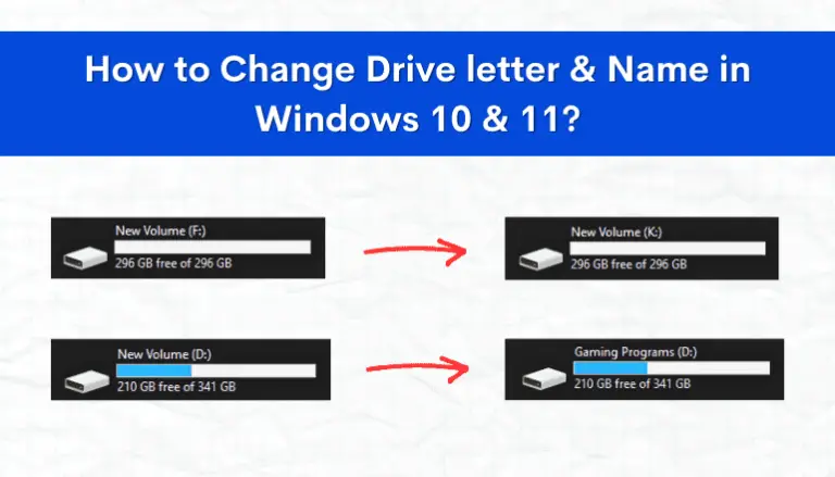 How to Change Drive letter in Windows 10, 11? & its Name?