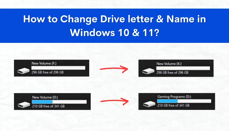 How to Change Drive letter & Name in Windows 10 & 11?