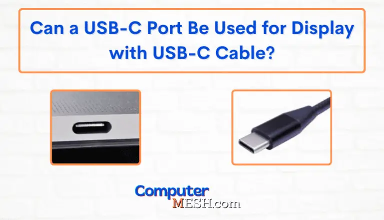 Can a USB-C Port Be Used for Display with USB-C Cable?