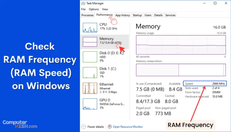 How to check RAM frequency on Windows? (RAM Speed)