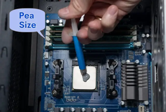 pea size of thermal paste